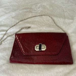 Burgundy Clutch